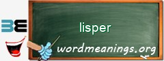 WordMeaning blackboard for lisper